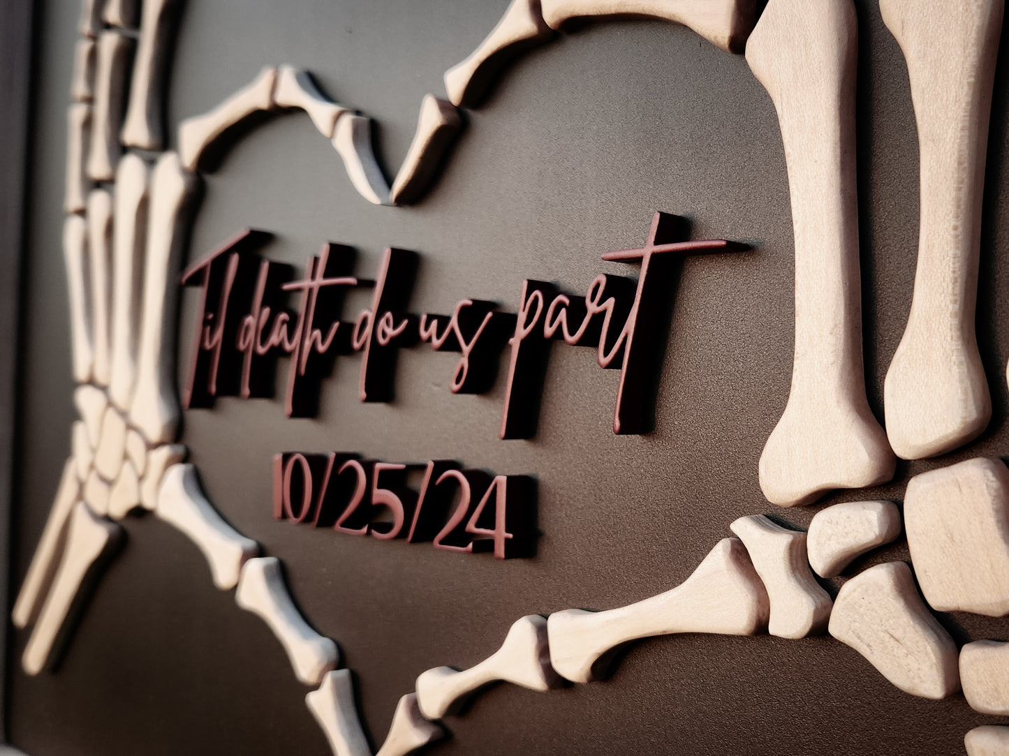 Skeleton Heart Wedding Sign