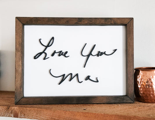 Custom Handwriting Sign