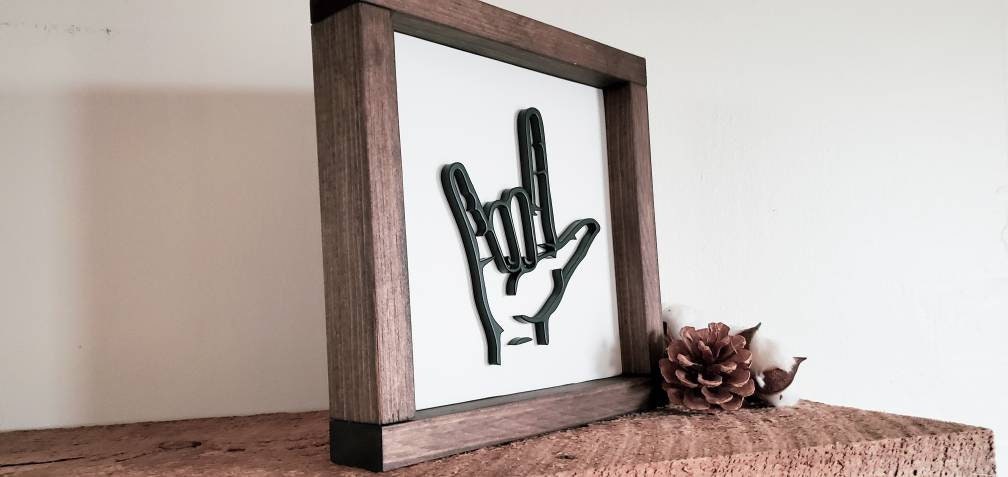 I love you ASL sign | sign language | free shipping