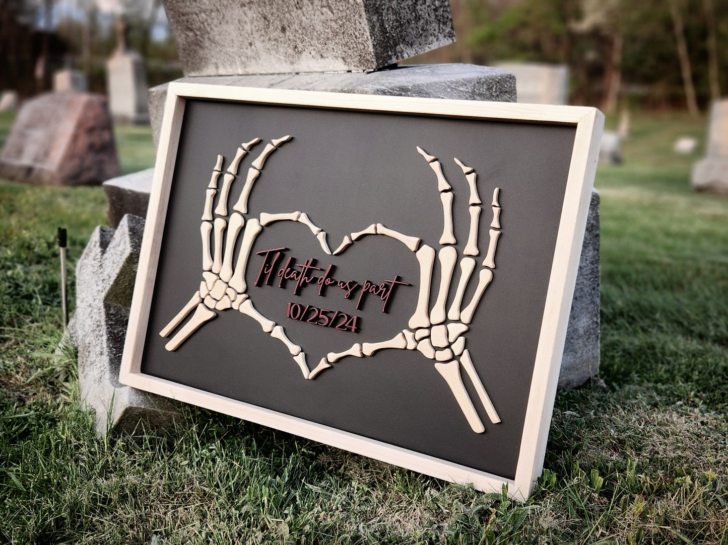 Skeleton Heart Wedding Sign