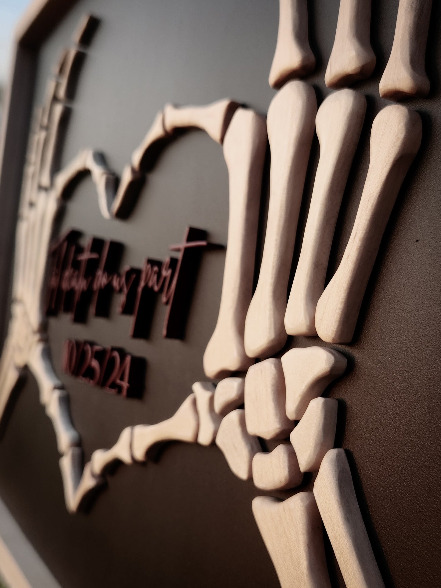 Skeleton Heart Wedding Sign