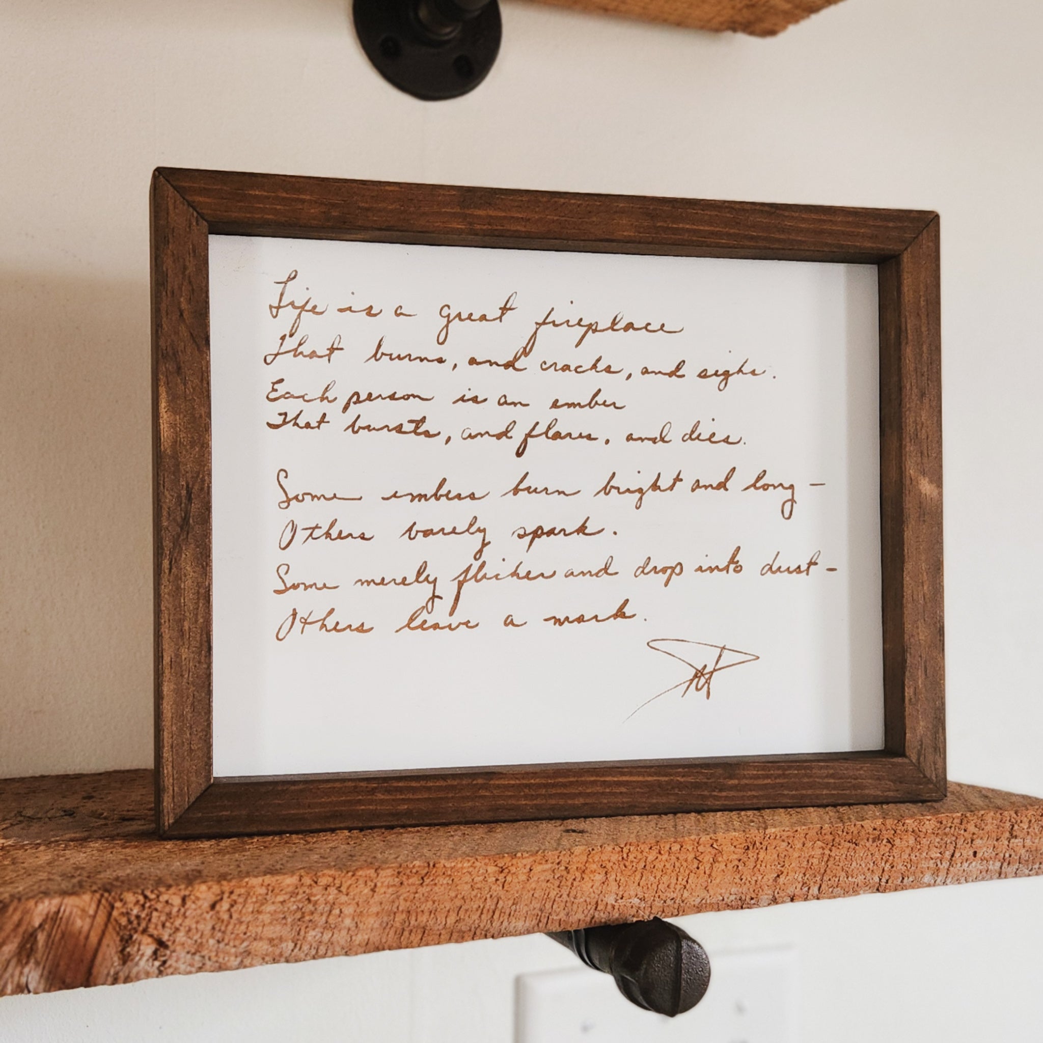 Custom Engraved Handwriting Sign – CoalCountryWoodworks