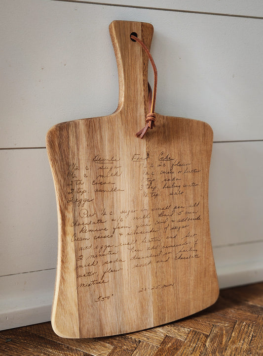 Custom Handwritten Recipe Cutting Board