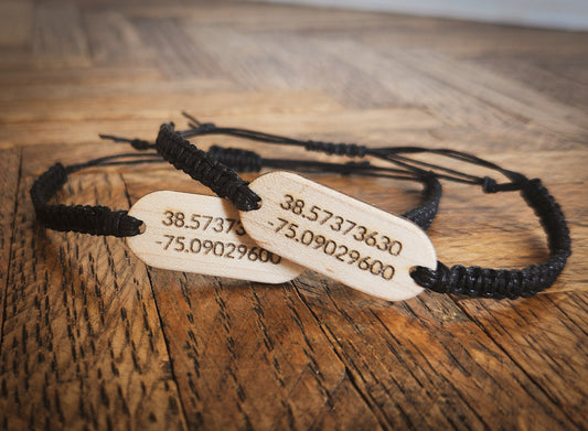 Custom Coordinates Bracelets