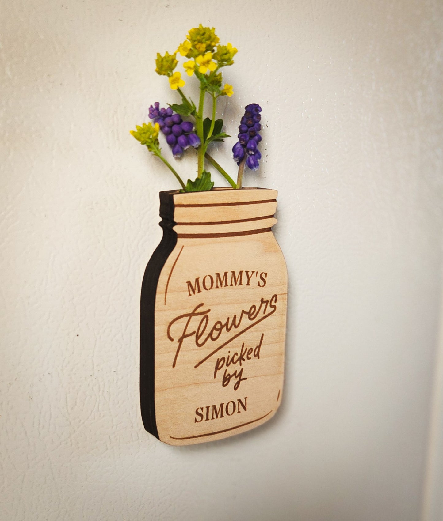 Custom Flower Jar Magnet